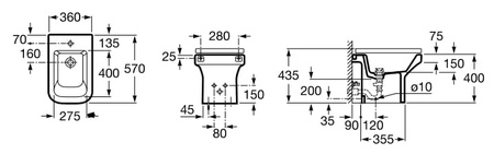 Биде напольное Roca Dama-N 357784000