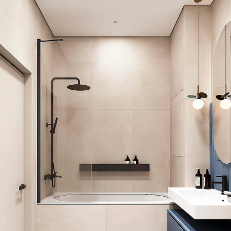 Шторка на ванну Veconi Palau PL-84B, (90x150) PL84B-90-01-C8