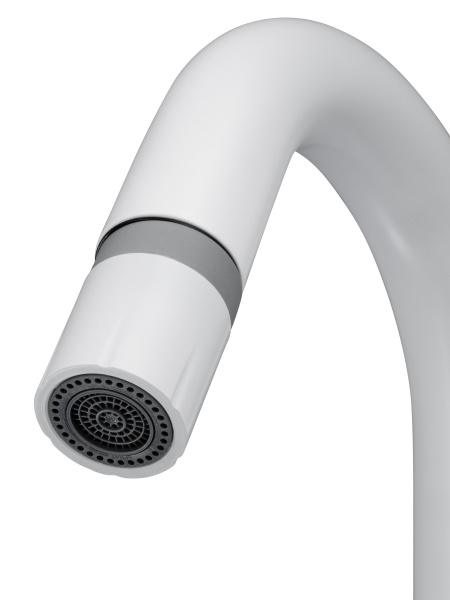 Смеситель для раковины с выдвижным изливом WONZON & WOGHAND, белый матовый WW-FE01L212-MW