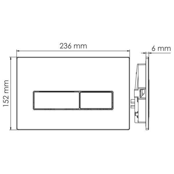 Клавиша смыва WasserKRAFT MG03