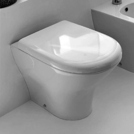 Приставной безободковый унитаз Kerasan Aquatech 371801 без сиденья