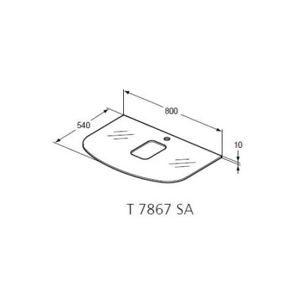 Столешница для умывальника Ideal Standard Dea T7867SA