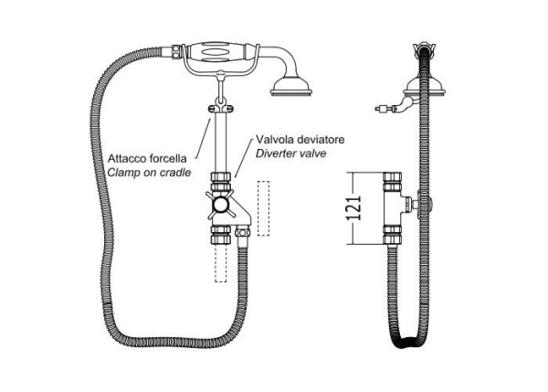 Душевой гарнитур Devon&Devon MARK618CR