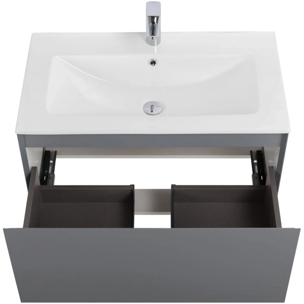 Тумба без раковины Art&Max Latina AM-Latina-800-1C-SO-GM серый матовый