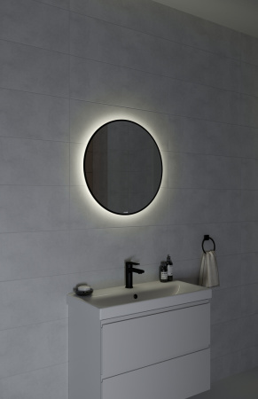 Зеркало Cersanit ECLIPSE smart 60x60 в черной рамке 64146