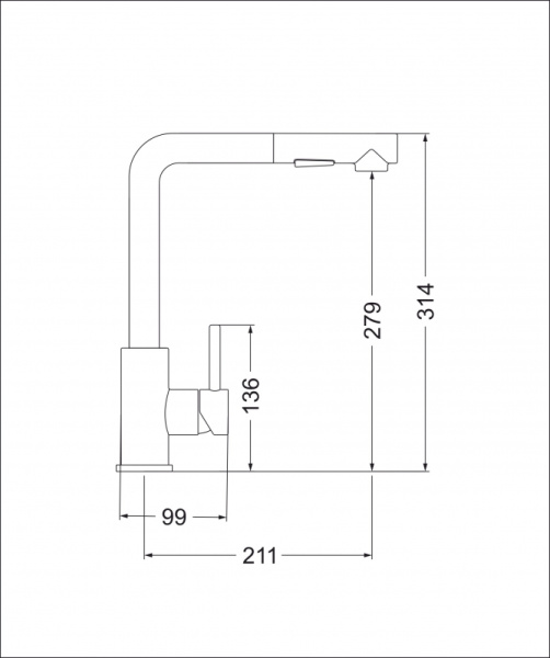 Смеситель для кухни EMAR ЕС - 3010ST Смеситель для кухни EMAR ЕС - 3010ST