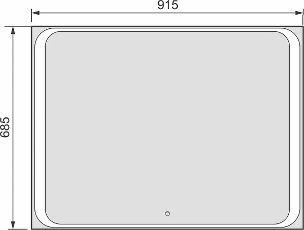 Зеркало Jorno Modul 97 Mоl.02.92/W