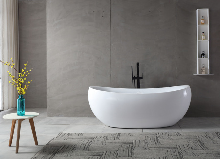 Акриловая ванна (170х80) ABBER AB9236 без гидромассажа, белый