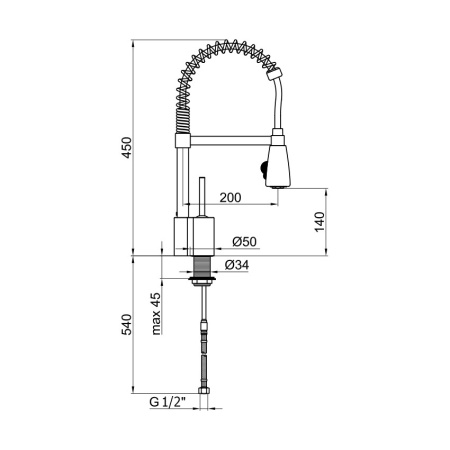 Смеситель для кухни Webert Omega OM920602015, хром
