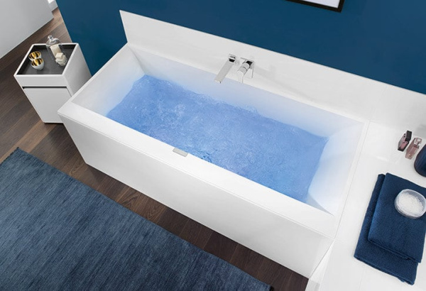 Ванна квариловая Villeroy & Boch Squaro Edge 12 UBQ190SQE2DV-01 190х90 белая Ванна квариловая Villeroy & Boch Squaro Edge 12 UBQ190SQE2DV-01 190х90 белая