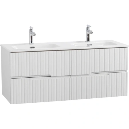 Тумба под раковину Cezares DUET-N-1200-4C-SO-2-BL Bianco Lucido