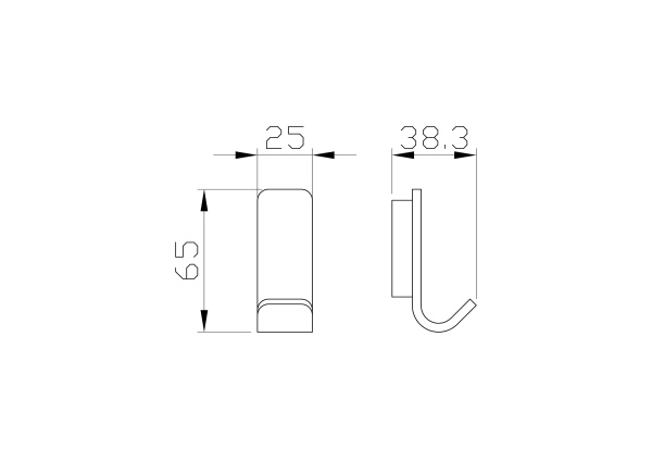 Крючок для ванной WONZON & WOGHAND LOTTE, брашированное золото WW-8315-BG