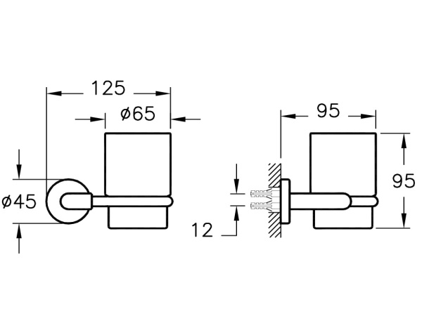 Подстаканник для зубных щеток Minimax S A44780, хром