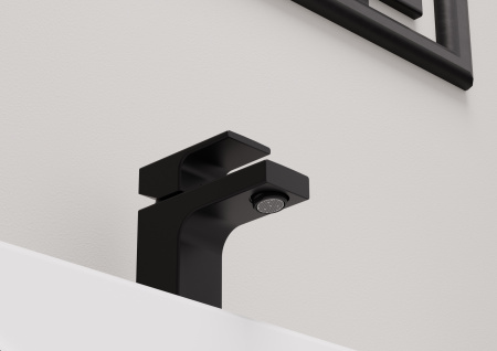 Смеситель для раковины с донным клапаном Hansgrohe Vernis Shape 71560670 черный матовый