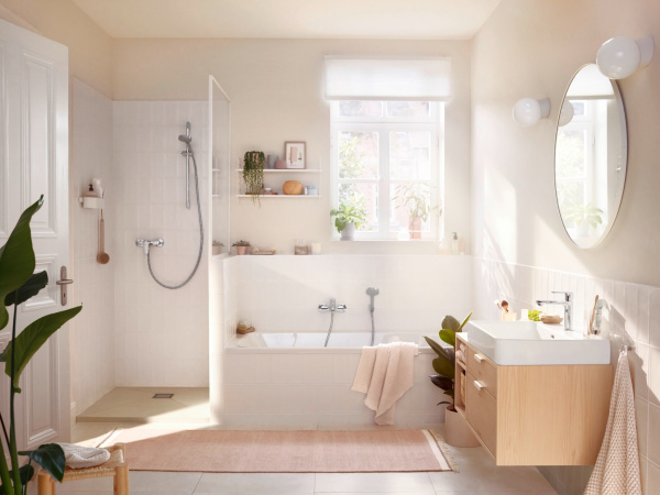 Смеситель для душа однорычажный с 2 режимами расхода воды Hansgrohe Rebris S 72643000 хром