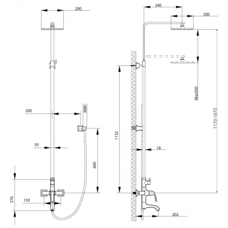 Душевая программа для ванны Lemark Nubira (LM6262ORB)