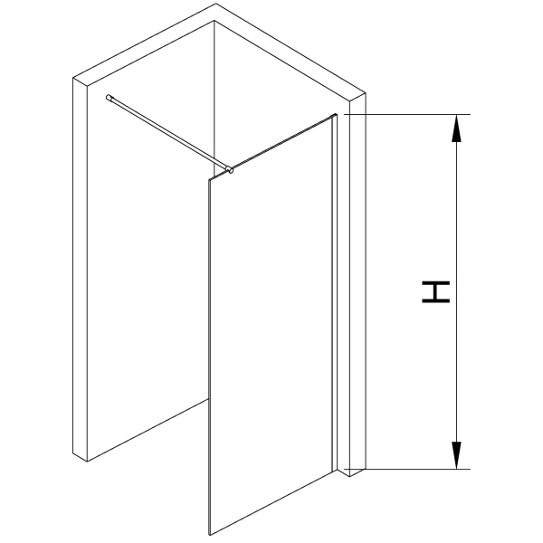 Душевая перегородка 85 см RGW WA-002 Walk-in 37100285-11 прозрачное