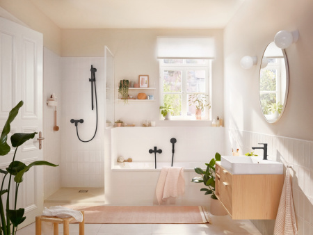 Смеситель для душа однорычажный Hansgrohe Rebris S 72640670 черный матовый