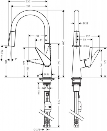 Смеситель Hansgrohe Talis S 72813800