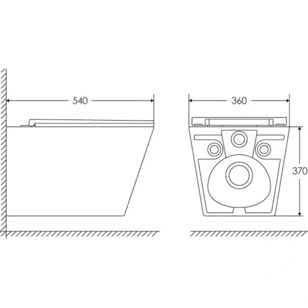 Подвесной унитаз безободковый смыв торнадо Oliveeka OL-6016, с сиденьем микролифт