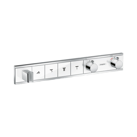Термостат для душа на 4 потребителя Hansgrohe RainSelect 15357400 белый/хром