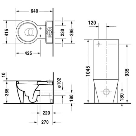 Унитаз напольный Duravit 02330900641
