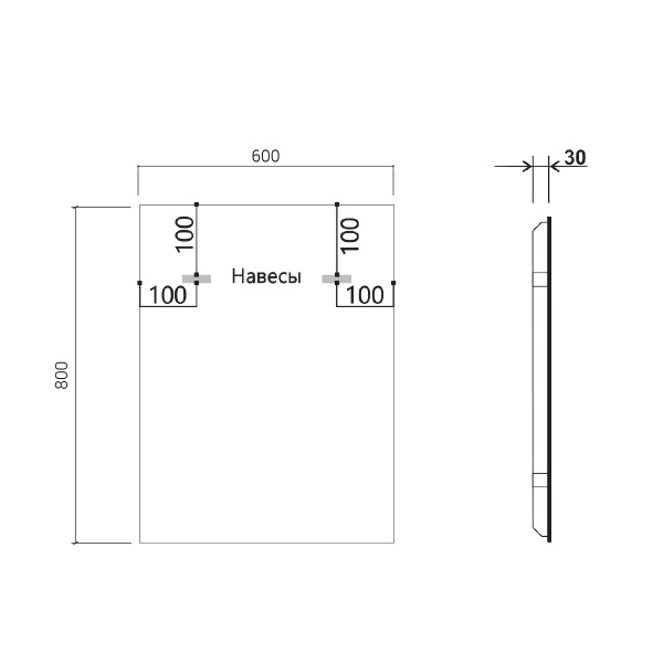 Зеркало Vincea VLM-3VN60-2 (60х80) c сенсорным выключателем и диммером, антизапотевание