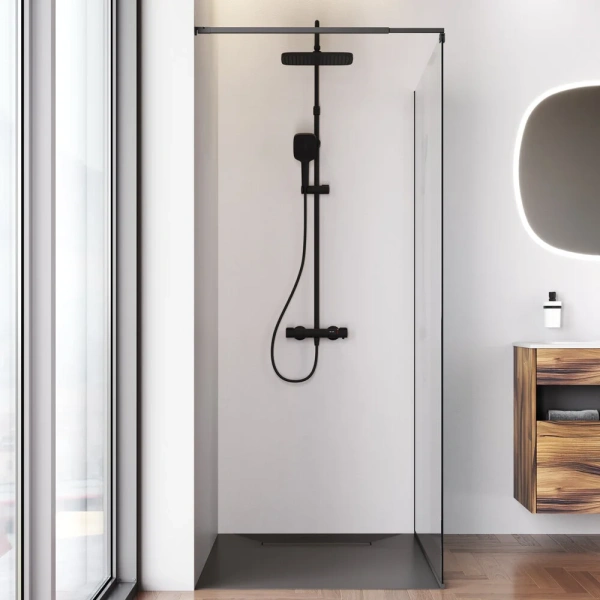 Душевая перегородка 120 см Am.Pm Func W84WI-120-F1-BTE черный