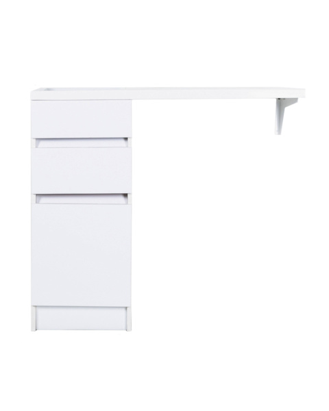 Тумба напольная с левой раковиной 100 см под стиральную машину Orange Sistema ST-40TUW+RAL белый