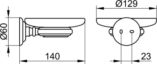 Мыльница настенная Keuco Astor 02155 019000 (02155019000) хром
