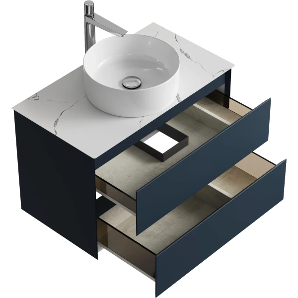 Тумба без раковины 80 см Aqwella Geometria GE01082GRM серый матовый