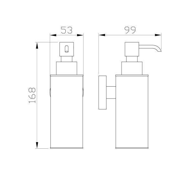 Дозатор мыла WONZON & WOGHAND EASY, хром WW-8132