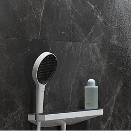 Подключение для душевого шланга с держателем Hansgrohe Rainfinity Porter 500 26858700 белый матовый