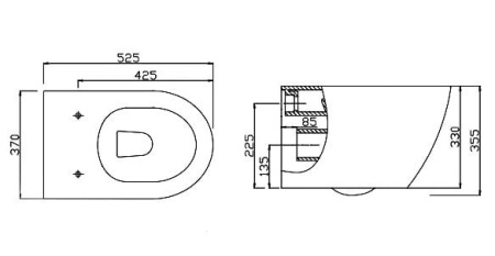 Унитаз подвесной BelBagno Nardo BB2308B