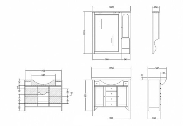 Зеркало Cezares Raffaella RAF105S/03.02