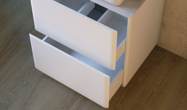 Тумба под раковину RAVAL Pure 75 напольная белая Pur.01.75/N/W