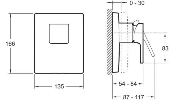 Смеситель для душа Jacob Delafon Modulo E98632-CP
