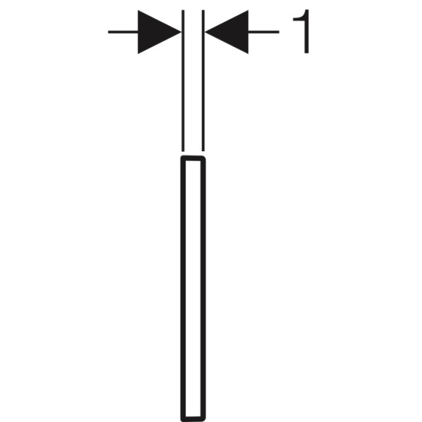 Система электронного управления смывом писсуара Geberit 50: Красное золото / Матированный, с легкоочищаемой поверхностью 116.026.QB.1