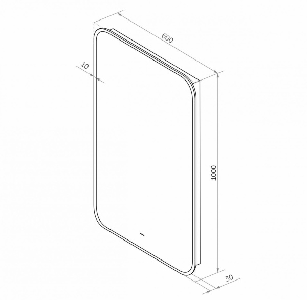 Зеркало с подсветкой Art&Max Siena AM-Sie-600-1000-DS-F
