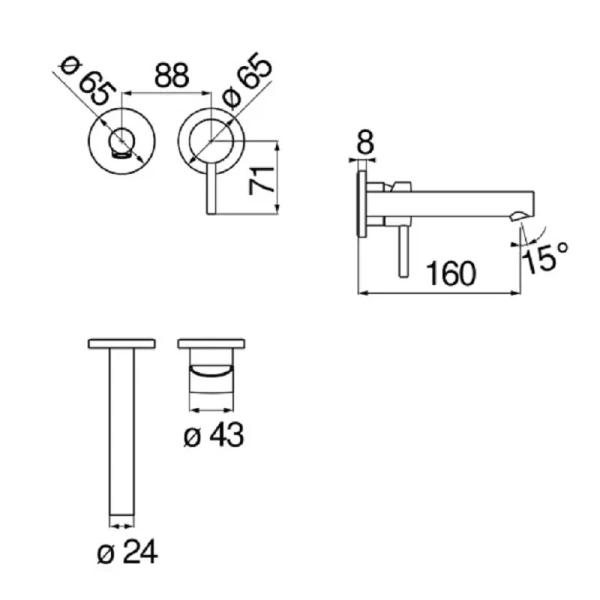 Смеситель для раковины Nobili Live LV00499BM