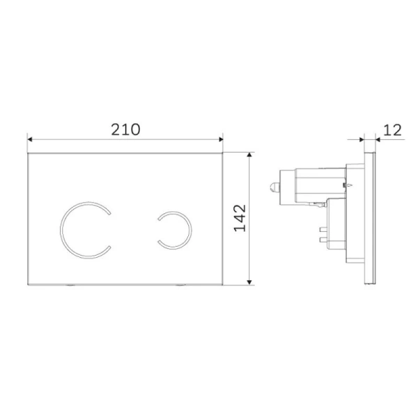 Клавиша смыва сенсорная Am.Pm Touch Pro I0450B38 черный глянец