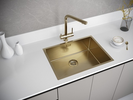 Кухонная мойка Paulmark  Next-58  PM215844-BGбрашированное золото