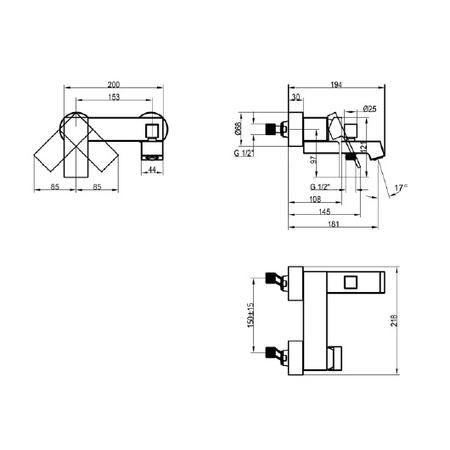 Смеситель для ванны Villeroy & Boch Classic TVT10150100061