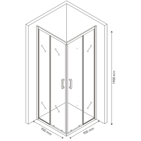 Душевой уголок Berges Wasserhaus Solo S (90х90) 061107