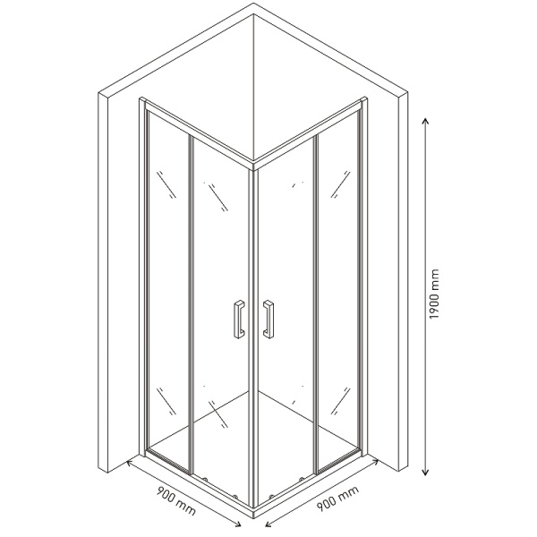 Душевой уголок Berges Wasserhaus Solo S (90х90) 061107