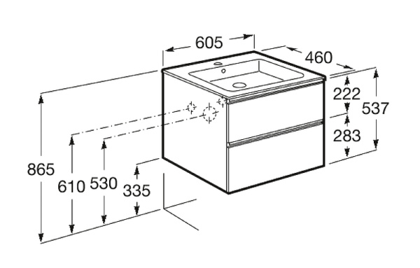 Тумба под раковину Roca The Gap 60 857397806
