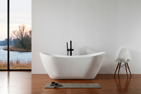 Акриловая ванна (180х80) ABBER AB9322 без гидромассажа, белый