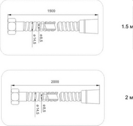 Шланг для душа нержавеющая сталь 2,0 м IDDIS (A50211 2.0)