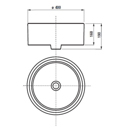 Раковина накладная (40х40) Roca Mila 32700C000