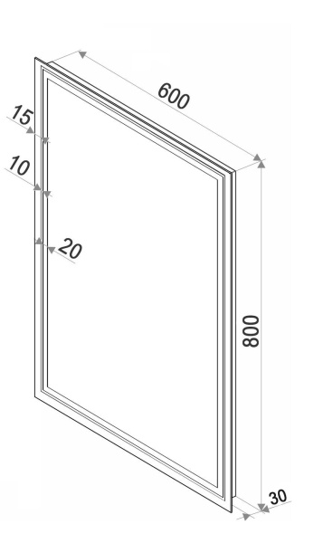 Зеркало с подсветкой Art&Max MONZA AM-Mon-600-800-DS-F